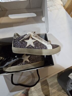 Kids Glitter Star Sneakers - Glitter